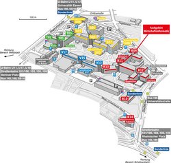 Karte vom Essener Universitätscampus
